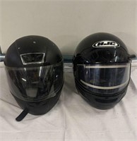 2 Motorcycle Helmets HJC & Other XL