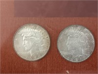 2 1924 Silver Peace Dollars