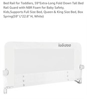 NEW Full/Queen/King Bed Rail, 59”Extra-Long, Fold