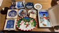 Collectible plates & Christmas platters