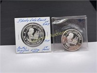 TWO SHADY LADY RANCH $5 BROTHEL TOKENS