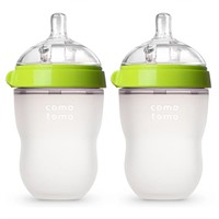 Comotomo Natural Feel Baby Bottles, Green 2PK