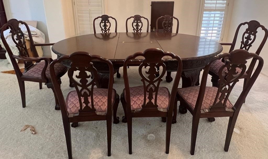 71 - FORMAL DINING TABLE W/ 8 CHAIRS