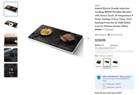 N9199  Electric Double Induction Cooktop - 1800W.
