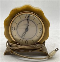 (N) Art Deco Butterscotch O.B McClintock Clock 5