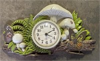 (N) Vintage New Haven Mushroom Wall Clock 19” x