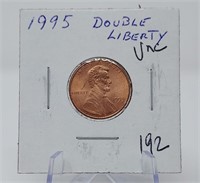 1995 Double Liberty Cent Unc.
