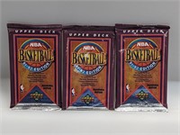 3 Packs 1991-92 Upper Deck Basketball