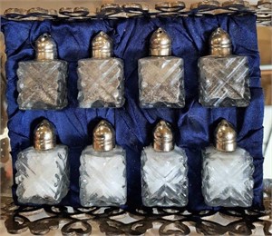 (8) Small Silver Plated Salt & Pepper Shakers