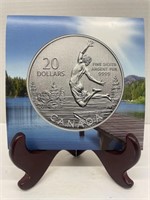 RCM 2014 $20 9999 Fine Silver Coin - Summertime