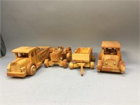 Wooden Tractors, Wagon, & Trucks