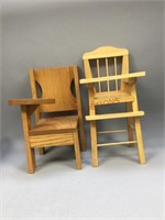 Wooden Doll Chairs