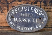 Registered14870 NSW PTC Plate