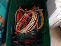 Tote full of extension cords
