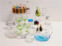 BC Glass, Miniature Bottles, Uranium Glass