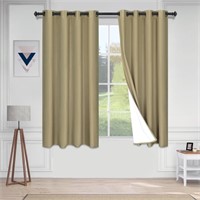 A3569  Easy-Going Faux Linen Curtains 52 x 63