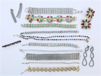 (15) PCS. VINTAGE RHINESTONE JEWELRY