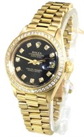 Rolex 18kt Gold Datejust 26mm Lady President Watch