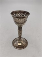 Sterling? Silver Small Candleholder? TW: 19.1g