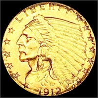 1912 $2.50 Gold Quarter Eagle CLOSELY