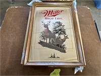 Miller High Life White Tail Deer Beer Sign Mirror