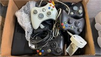 BX OF GAMING CONTROLLERS-XBOX & XBOX 360 CONSOLE