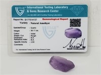 38.17ct Natural Amethyst Gemstone Rough IDT