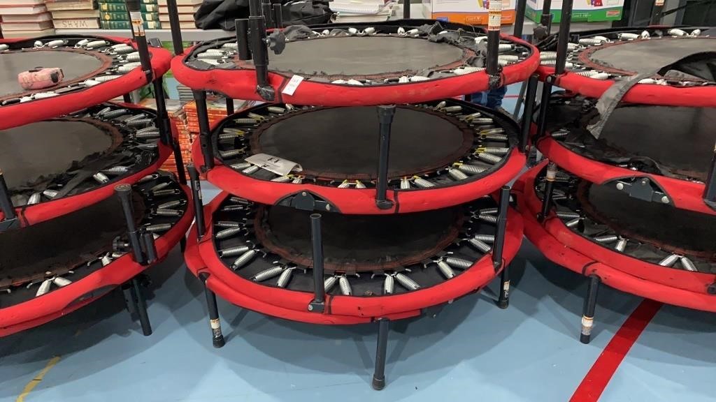 Four, 41 “ diameter, 10 “ tall trampolines