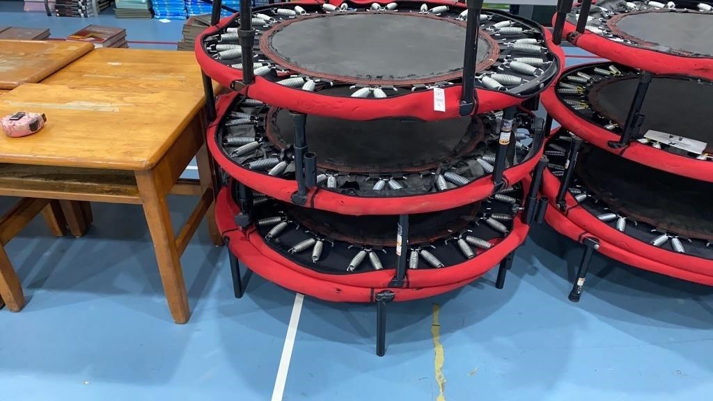 Four, 41 " diameter, 10 “ tall trampolines