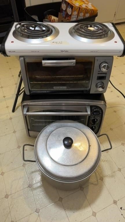 TOASTER OVENS, BUFFET RANGE & LARGE POT