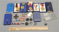 Military Pins; Buttons & Medals Lot Collection
