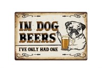 In Dog Beers Metal Sign