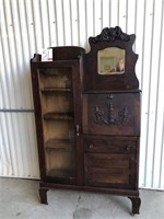 Side by Side Drop Front China Cabinet/ Secretary