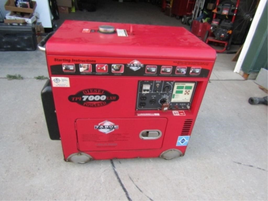 Turbo Diesel Powered TPI7000LXN Generator onWheels