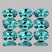 Natural Paraiba Green Blue Apatite 9 Pcs (Flawless