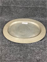 Antique Large Oval Pewter Platter