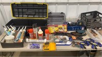 Woodworking lot,Glue, Tool Box, Clamps, Laser