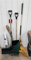 Shovels, Burlap, 4" × 8' Duct, etc