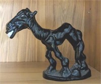 ENAMEL PAINTED CAST IRON CAMEL 8IN
