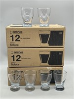(12) Solace by Anchor 7 Ounce Juice Glasses
