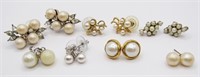 (7) PAIRS OF FAUX PEARL STUD EARRING