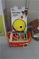 dog bowl & treat toy