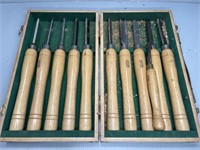 11 PIECE WOOD LATHE CHISELS