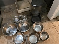 Dog water & feeder bowls