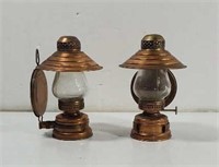 Vintage Hilco Brass oil lamps wall mount