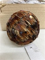 All natural pheasant feather hanging balls