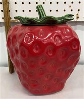 Vintage McCoy strawberry cookie jar - underside