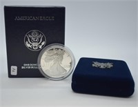 1996 PROOF SILVER EAGLE W BOX PAPERS