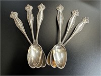 QTY 6 VTG TOWLE STERLING SILVER SPOONS 127G