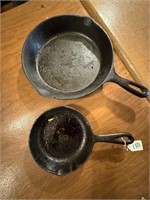 6in & 10in cast iron skillet